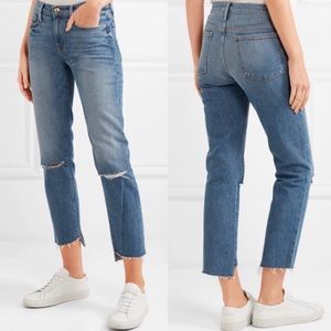 Frame Le Nouveau Straight Distressed Jeans